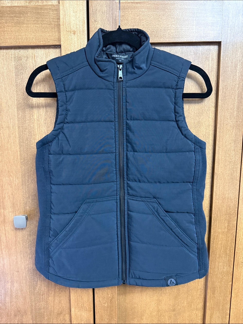 American Giant Navy Quilted Puffer Vest